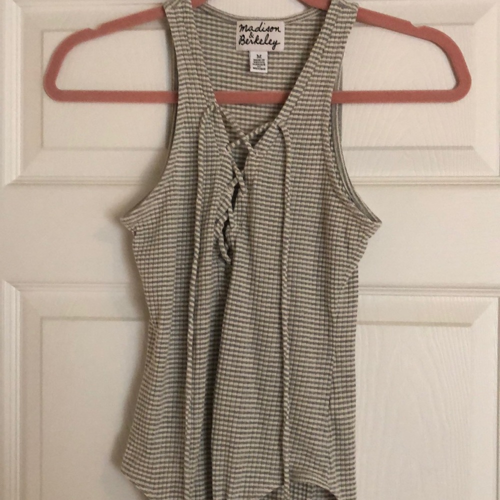 Striped lace bodysuit size M